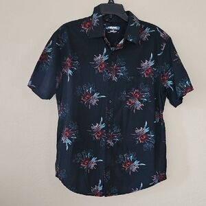 Tony Hawk Black Floral Men's Shirt XL